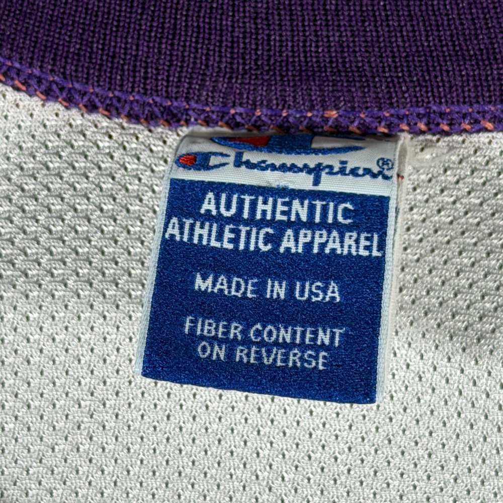 Vintage Utah Jazz Karl Malone 32 Champion Jersey White Size 48 Made in USA 90s - Picture 5 of 11